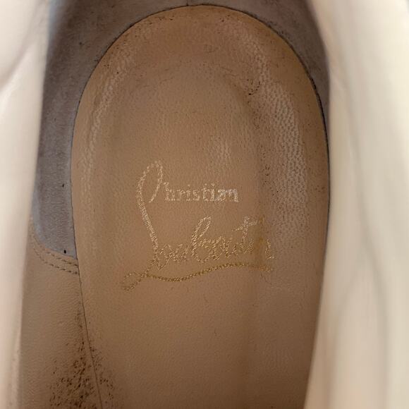 CHRISTIAN LOUBOUTIN Size 10 Brown Suede Wedge Boots - Picture 6 of 8